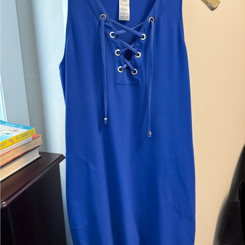 Vibrant Blue Textured Skirt